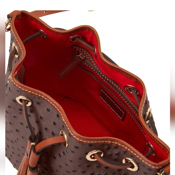 NWT Dooney & Bourke Handbag and wallet, Ostrich Serena Crossbody - Picture 2 of 9